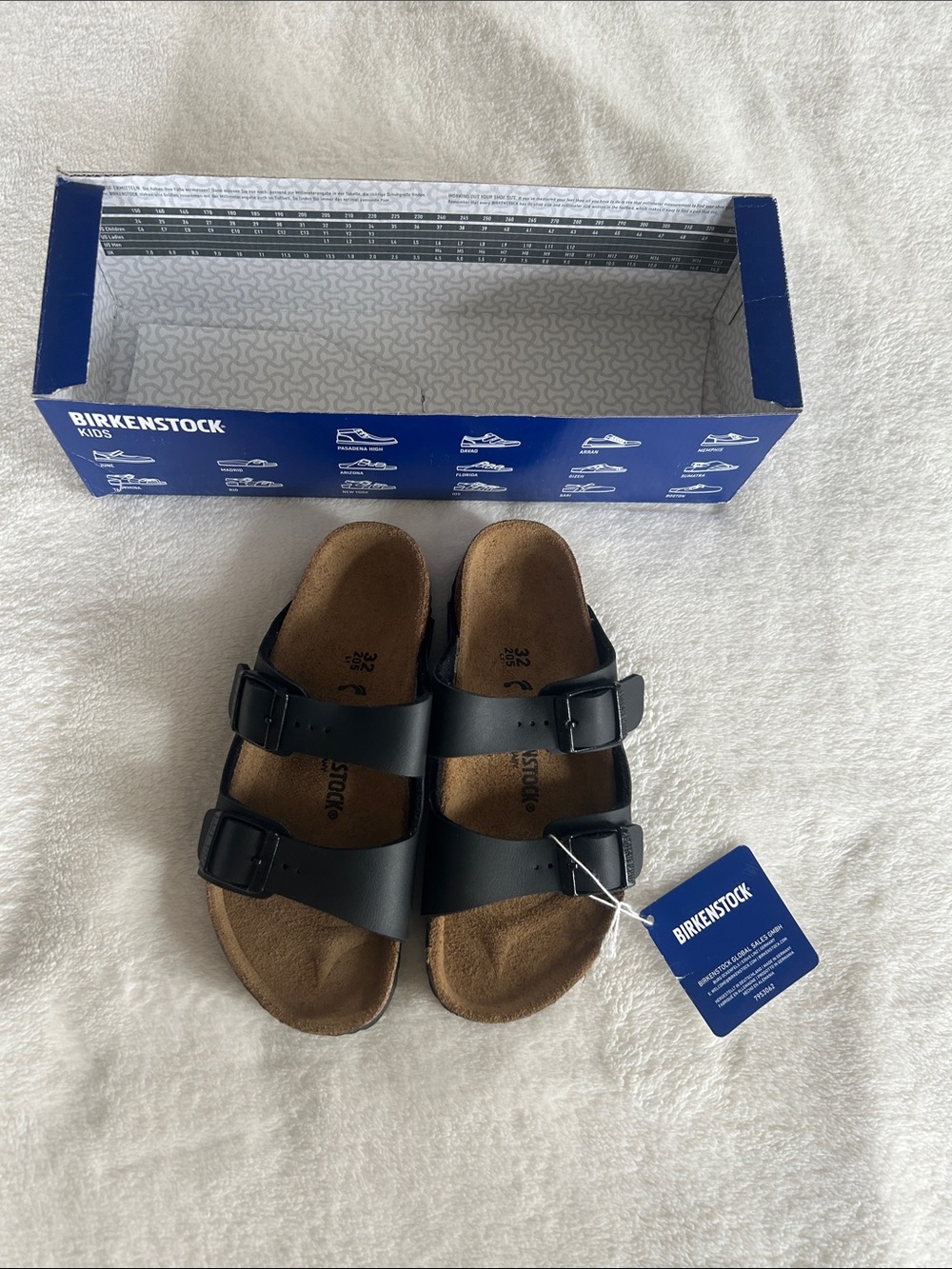 NWT Birkenstock Two-Strap Arizona Sandals - Black